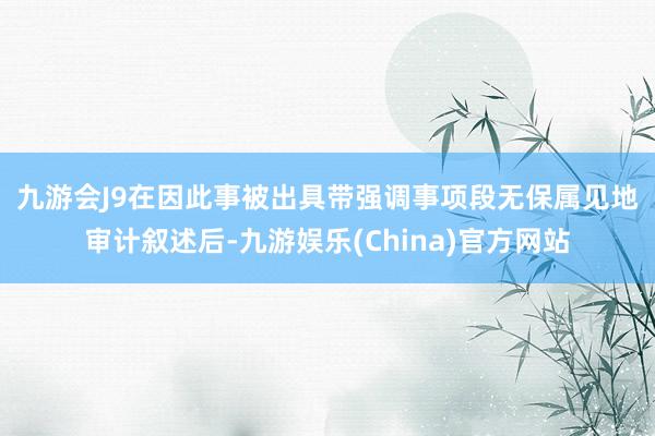 九游会J9　　在因此事被出具带强调事项段无保属见地审计叙述后-九游娱乐(China)官方网站