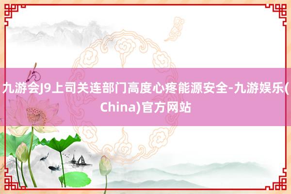 九游会J9上司关连部门高度心疼能源安全-九游娱乐(China)官方网站