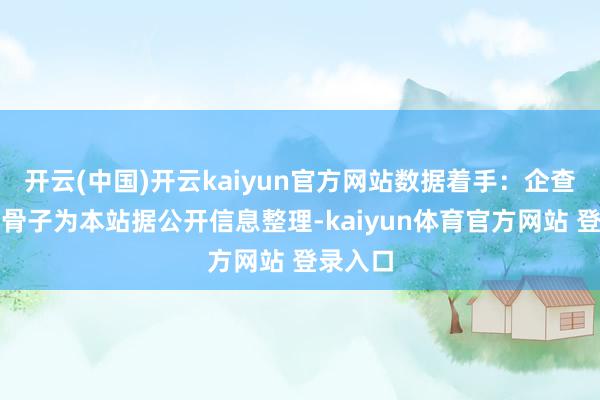 开云(中国)开云kaiyun官方网站数据着手:企查查以上骨子为本站据公开信息整理-kaiyun体育官方网站 登录入口